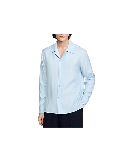 Sandro Requin Long Sleeve Camp Shirt