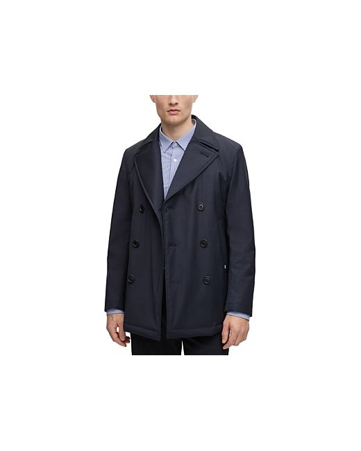 Boss Hyde Slim Fit Double Breasted Peacoat