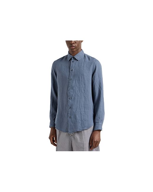 Emporio Armani Regular Fit Button Front Linen Shirt