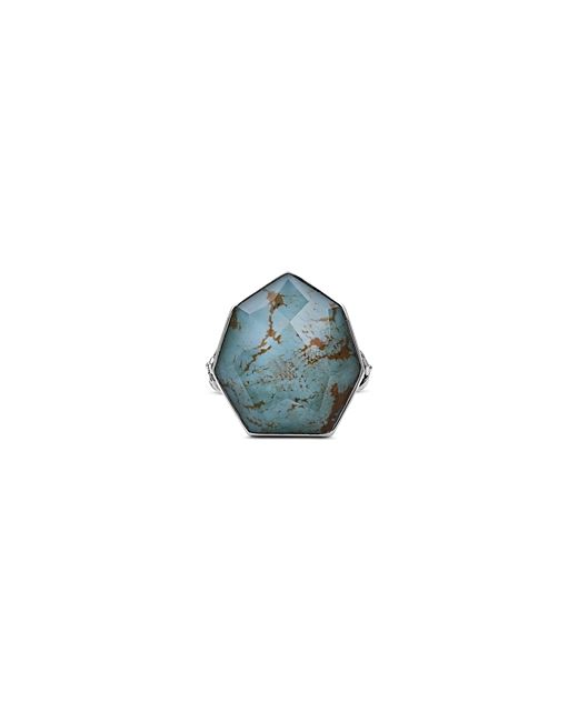 Stephen Dweck Galactical Faceted Natural Quartz Turquoise Ring