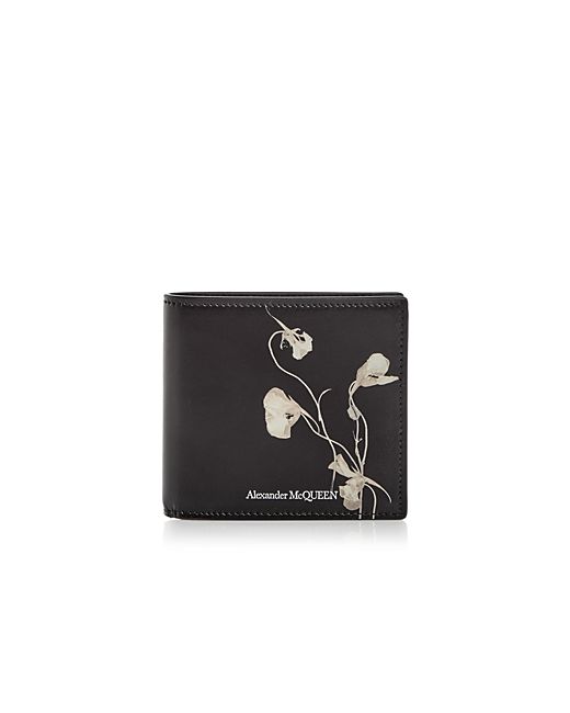 Alexander McQueen 8CC Floral Print Bifold Wallet