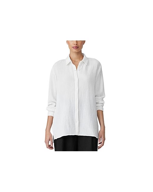 Eileen Fisher Classic Collar Cotton Shirt