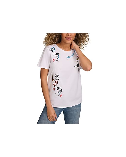 Karl Lagerfeld Whimsy Embroidered Logo Tee