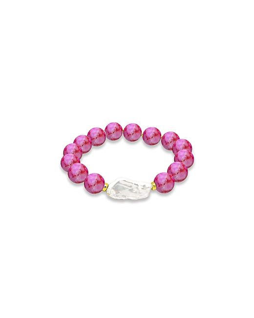 Aqua Cultured Freshwater Pearl Gemstone Beaded Stretch Bracelet 100 Exclusive
