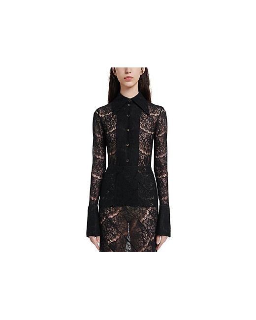 A.W.A.K.E. Mode Fitted Silk Lace Shirt