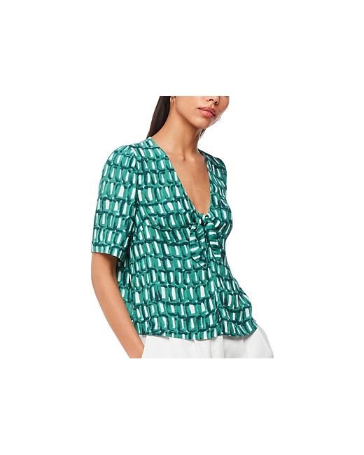 Whistles Linked Smudge Tie Front Top