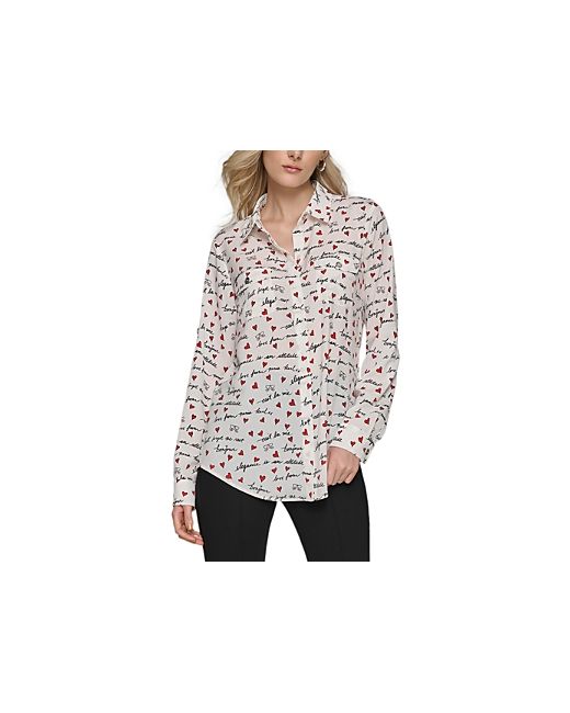 Karl Lagerfeld Whimsy Button Front Blouse