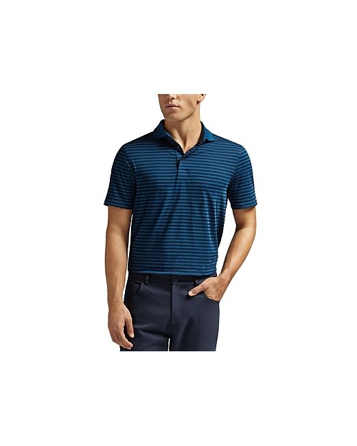 G/Fore Perforated Striped Tech Polo Shirt