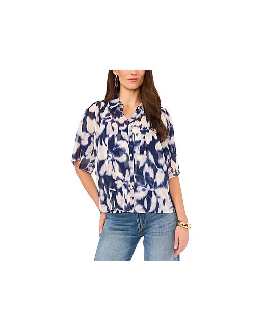 Vince Camuto Collared Short Sleeve Blouse