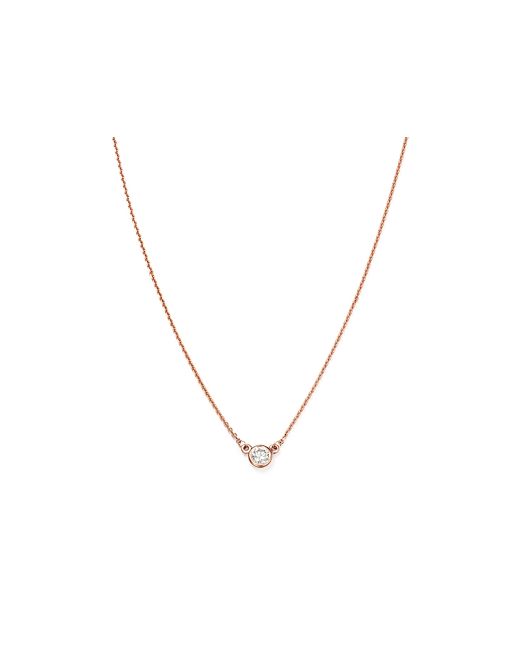 Bloomingdale's Diamond Bezel Set Pendant Necklace in 14K Rose .15 ct.