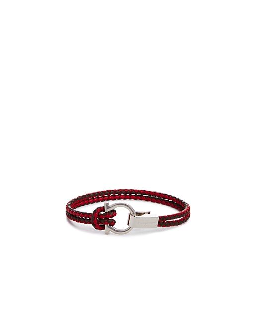Salvatore Ferragamo Braided Leather Bracelet