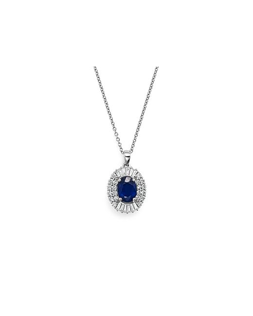 Bloomingdale's Sapphire and Diamond Pendant Necklace in 14K 18