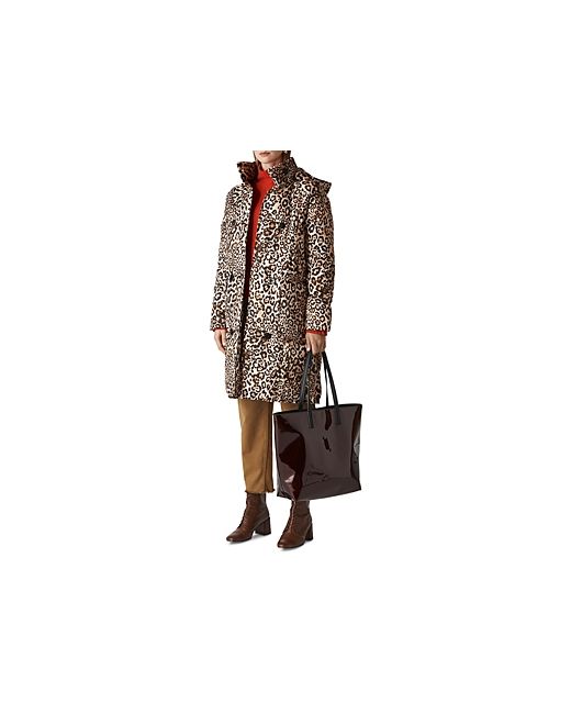 Whistles Leopard-Printed Puffer Coat