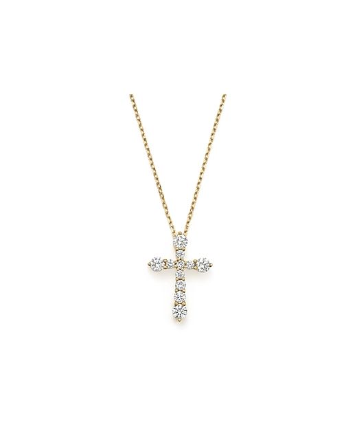 Bloomingdale's Diamond Cross Pendant Necklace in 14K .50 ct. t.w.