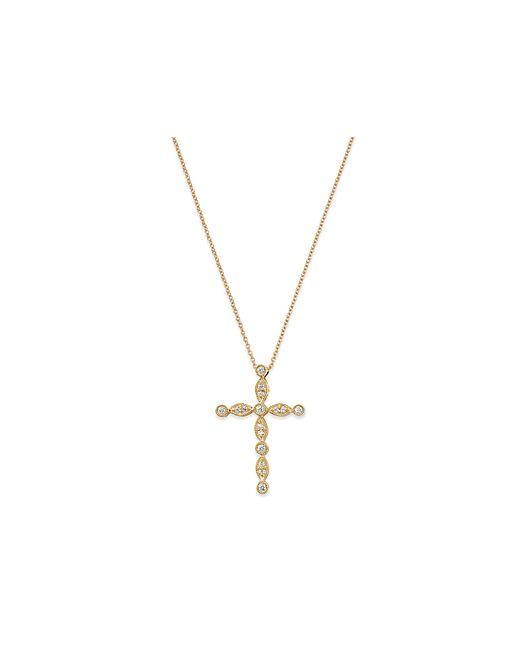 Bloomingdale's Diamond Cross Pendant Necklace in 14K 0.10 ct.