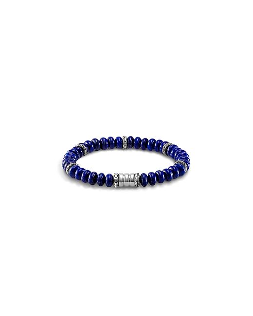 John Hardy Sterling Bedeg Beaded Bracelet with Lapis Lazuli