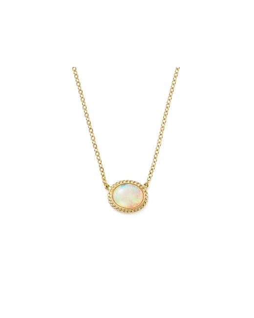 Bloomingdale's Opal Oval Pendant Necklace in 14K 18