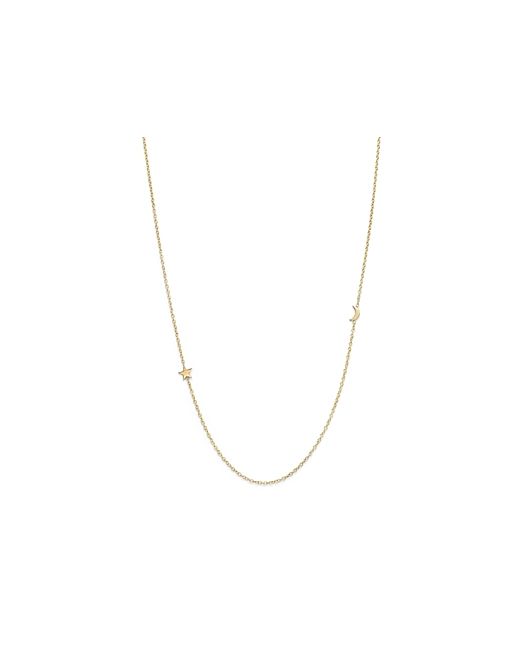 Zoe Chicco 14K Itty Bitty Crescent Moon and Star