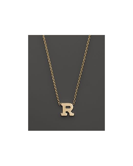 Zoe Chicco 14K Initial Necklace 16