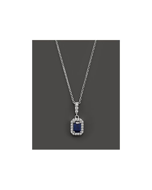 Bloomingdale's Sapphire and Diamond Pendant Necklace in 14K 16