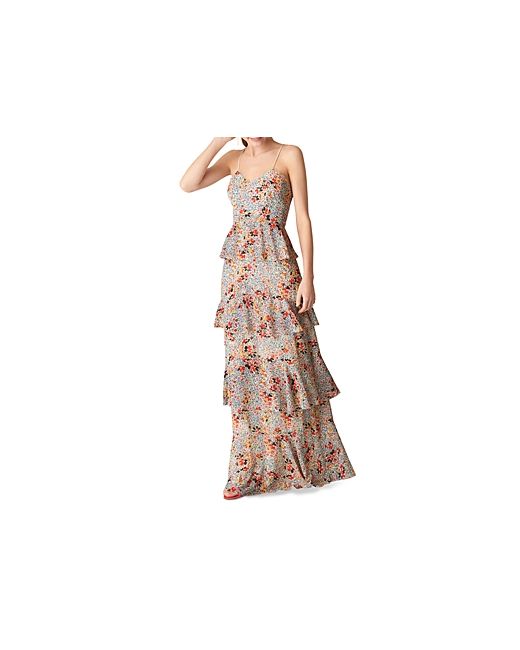 Whistles Anette Tiered Print Gown
