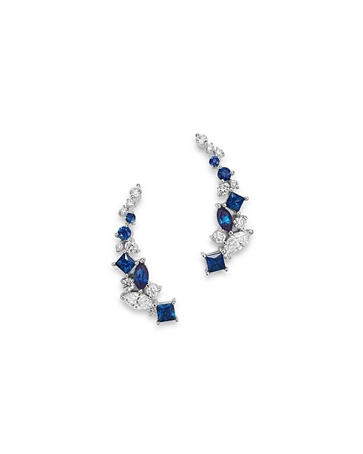 Bloomingdale's Diamond and Sapphire Climber Earrings in 14K