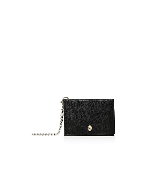 The Kooples Leather Card Case with Chain