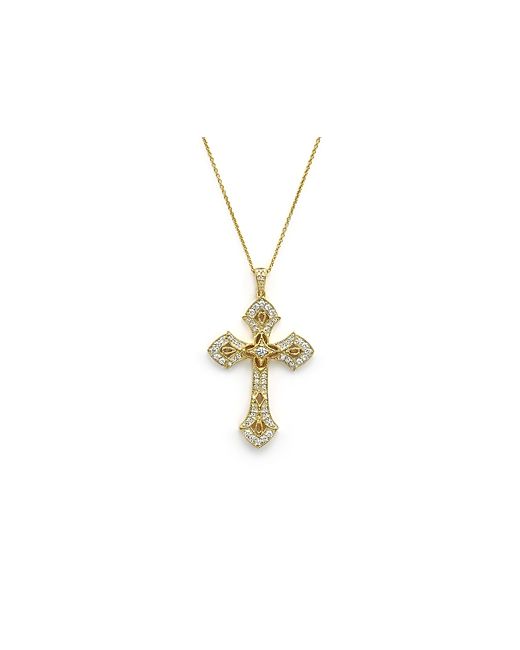 Bloomingdale's Diamond Cross Pendant Necklace in 14K .50 ct. t.w.