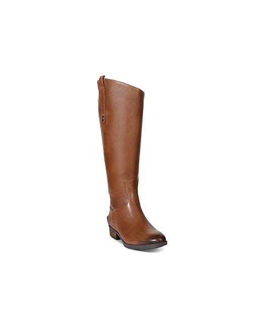 Sam Edelman Penny Round Toe Leather Low-Heel Riding Boots