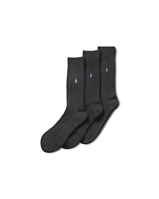 Polo Ralph Lauren 3-Pack Solid Ribbed Slack Socks