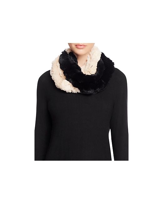 Surell Two-Tone Rabbit Fur Infinity Scarf 100 Exclusive