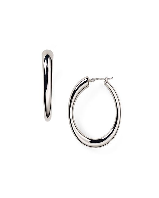 Nancy B Sterling Oval Hoop Earrings