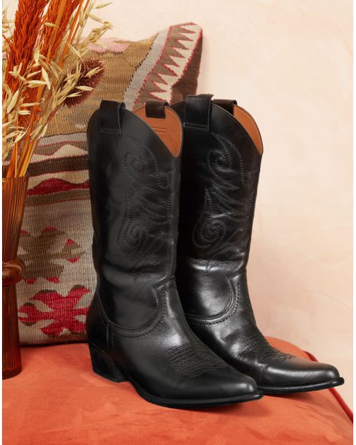 Brora Leather Cowboy Boots