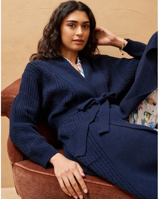 Brora Cashmere Cable Knit Dressing Gown