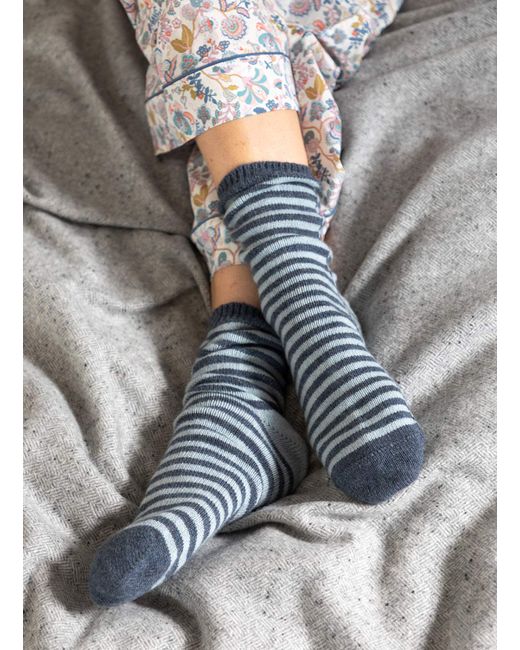 Brora Cashmere Stripe Socks