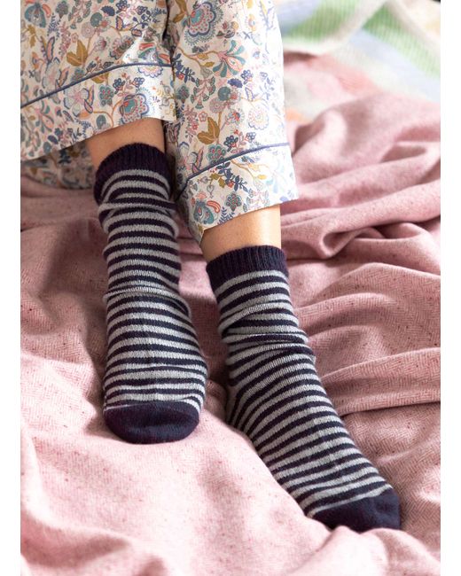 Brora Cashmere Stripe Socks