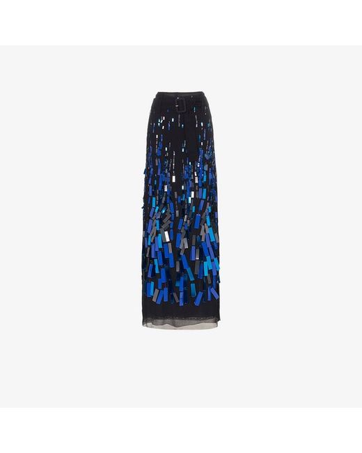 Prada Skyline embellished chiffon maxi skirt