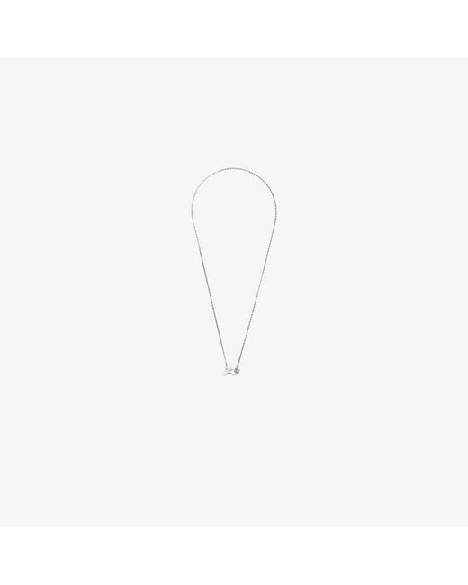 Lyly Erlandsson tone Oval flower charm chain necklace