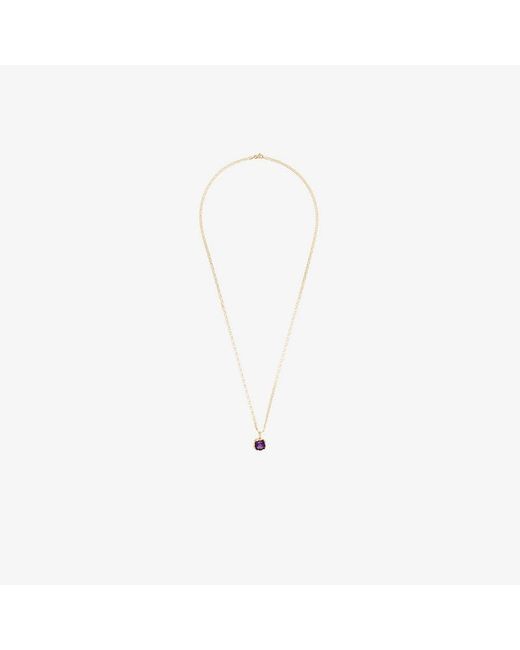 Anais Rheiner 18K gold and amethyst pendant necklace