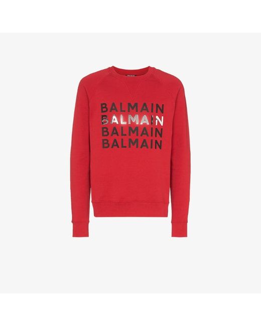 Balmain Logo print crew neck sweatshirt