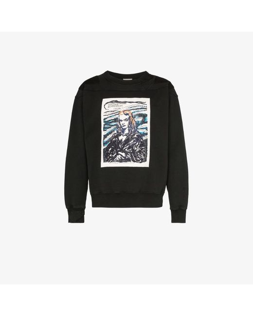 Dior Homme X Raymond Pettibon mona lisa print sweatshirt