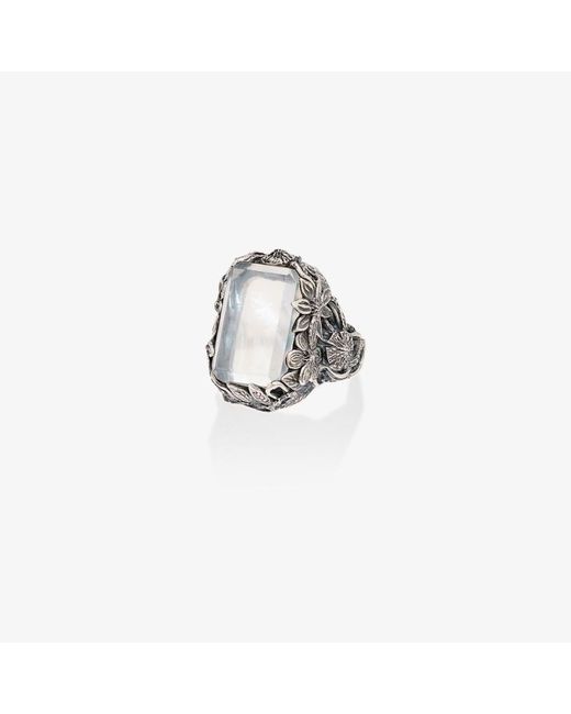 Lyly Erlandsson Sterling Orsay Crystal Ring