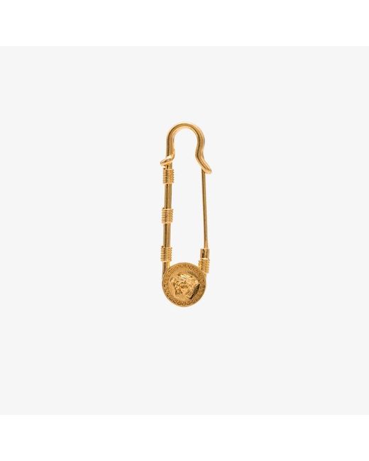 Versace Tone Medusa Safety Pin Brooch