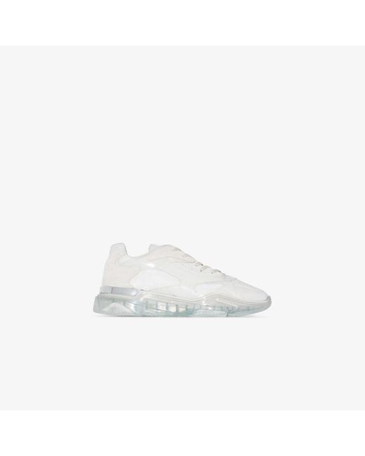 Mallet white Lurus ghost low top leather sneakers