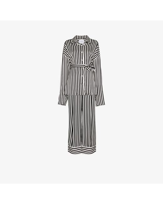 Sleeper belted striped pyjamas