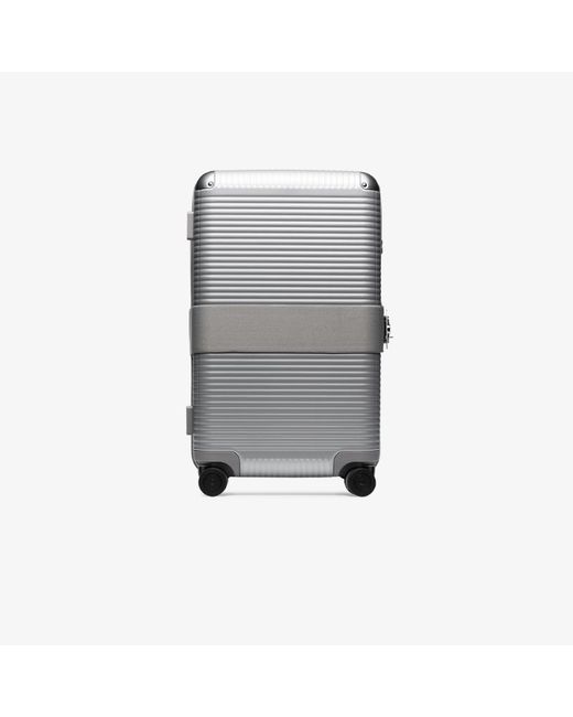 FPM Milano silver Bank Zip small trunk on wheels suitcase