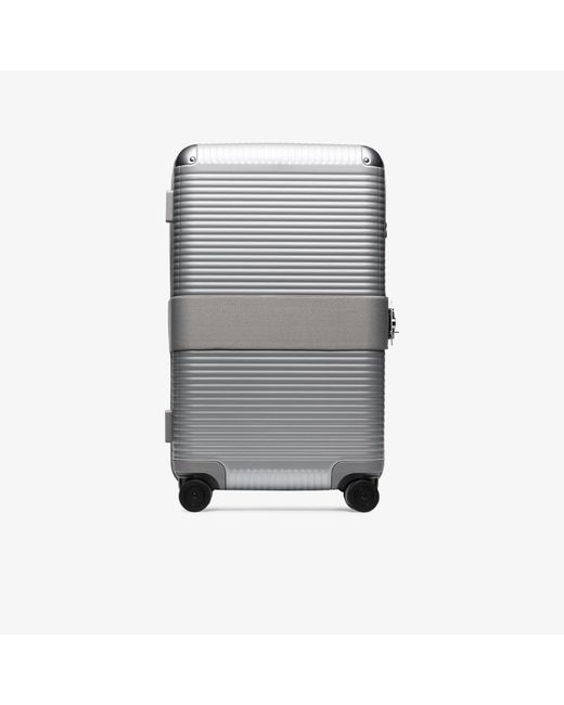 FPM Milano Silver Bank Zip Small Trunk On Wheels