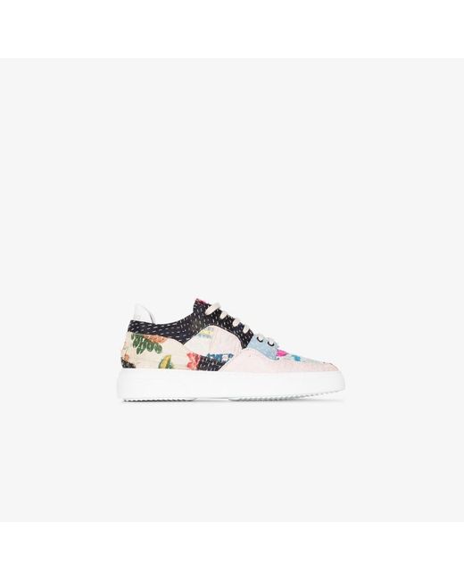 By Walid patchwork low-top sneakers