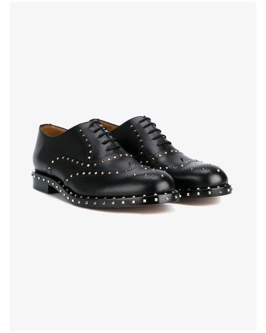 Valentino Studded Leather Brogues