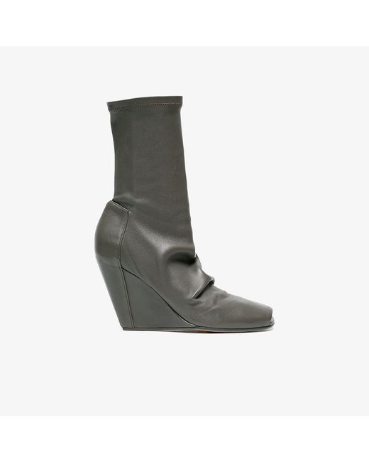 Rick Owens 100 wedge boots with open toe